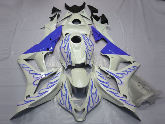 Blu Fiamma Su Bianco 07-08 Honda CBR600RR Carena