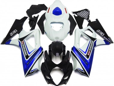 Blu Lucido Con Stile OEM Bianco & Nero 07-08 Suzuki GSXR 1000 Carena
