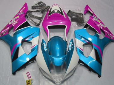 Blu Lucido & Nero Opaco 03-04 Suzuki GSXR 1000 Carena