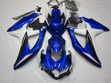 Blu Nero & Bianco 08-10 Suzuki GSXR 600-750 Carena