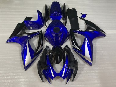 Blu Nero & Bianco Speciale 06-07 Suzuki GSXR 600-750 Carena