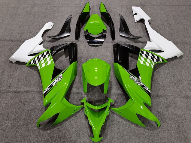 Cheq Verde & Bianco 08-10 Kawasaki ZX10R Carena