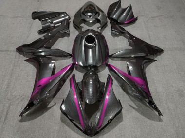 Fibra Di Carbonio Stile W Rosa 04-06 Yamaha R1 Carena