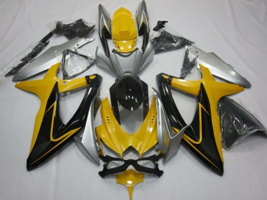 Giallo Nero & Argento 08-10 Suzuki GSXR 600-750 Carena