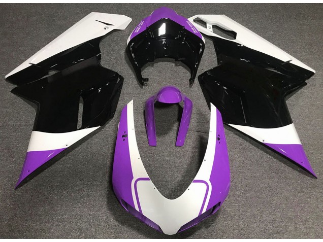 Lucido Viola Bianco & Nero 07-14 Ducati 848 1098 1198 Carena
