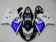 Migliori Kit Carena Moto ABS Suzuki GSXR 600/750 2004-2005 - Bianco Blu Nero