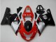 Migliori Carena Moto Suzuki GSXR 600/750 2004-2005 - Rosso Argento Nero