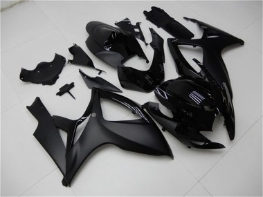 Migliori Carena Moto Suzuki GSXR 600/750 2006-2007 - Nero Opaco Nero Lucido