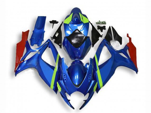 Migliori Carena Moto Suzuki GSXR 600/750 2006-2007 - Blu Verde Rosso