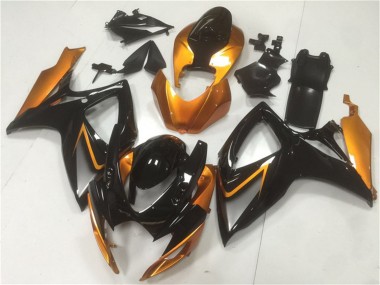 Migliori Carena Moto Suzuki GSXR 600/750 2006-2007 - Arancia Nero Lucido