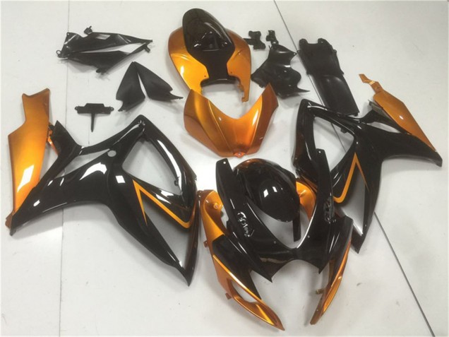 Migliori Carena Moto Suzuki GSXR 600/750 2006-2007 - Arancia Nero Lucido