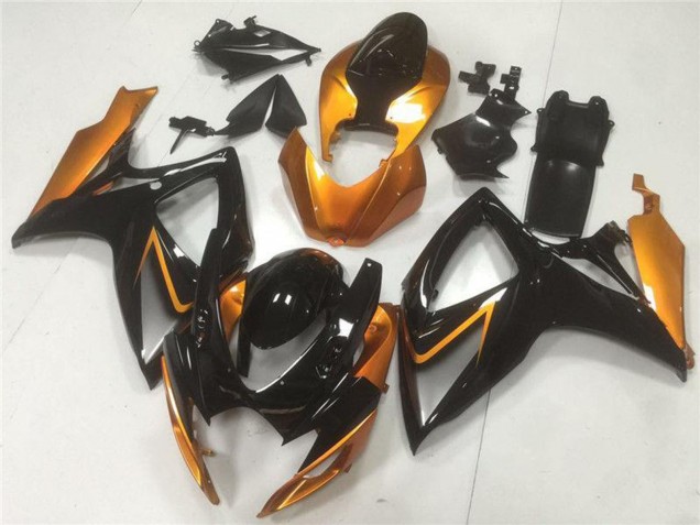 Migliori Carena Moto Suzuki GSXR 600/750 2006-2007 - Arancia Nero Lucido