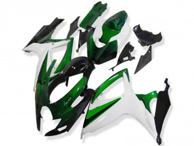 Migliori Carena Moto Suzuki GSXR 600/750 2006-2007 - Bianco Verde Nero Lucido