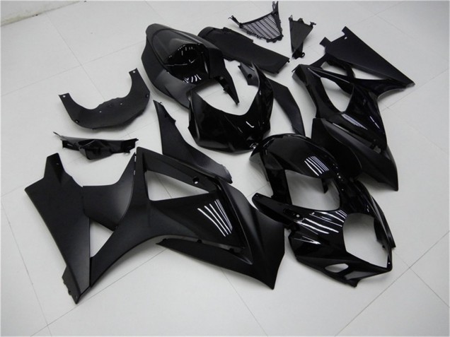 Migliori Carena Moto Suzuki GSXR 1000 2007-2008 - Nero Lucido Nero Opaco No Decal