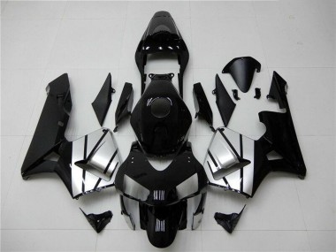 Migliori Carena Moto Honda CBR600RR 2003-2004 - Argento Nero Lucido Banda