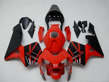 Migliori Carena Moto Honda CBR600RR 2003-2004 - Rosso Nero Lucido OEM Stile