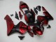 Migliori Carena Moto Honda CBR600RR 2003-2004 - Rosso Nero Opaco Banda