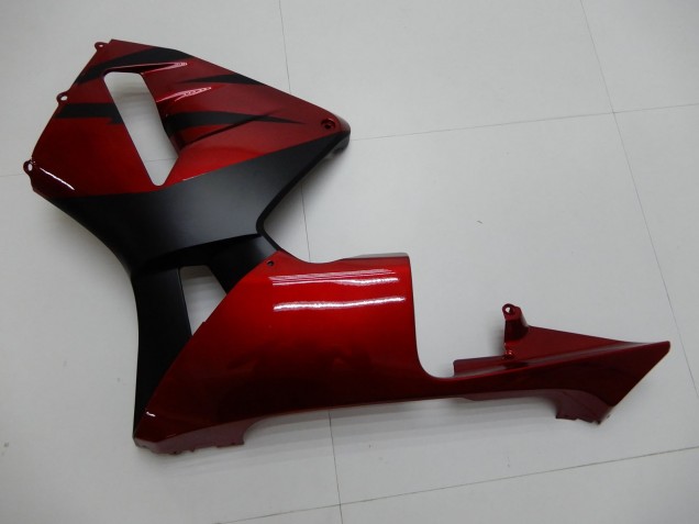 Migliori Carena Moto Honda CBR600RR 2003-2004 - Rosso Nero Opaco Banda