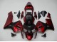 Migliori Carena Moto Honda CBR600RR 2003-2004 - Rosso Nero Opaco Banda