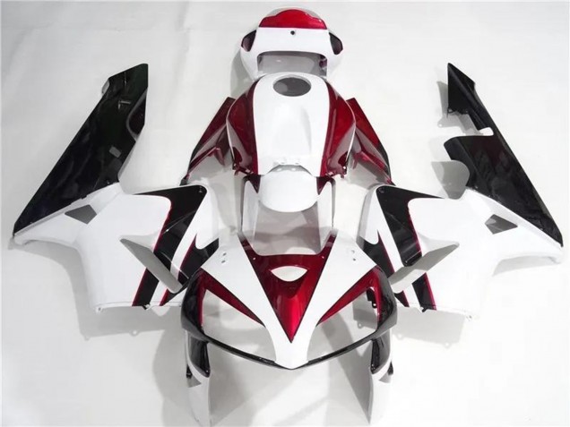 Migliori Kit Carena Moto Completo Honda CBR600RR 2005-2006 - Bianco Rosso Nero