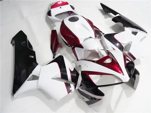 Migliori Kit Carena Moto Completo Honda CBR600RR 2005-2006 - Bianco Rosso Nero