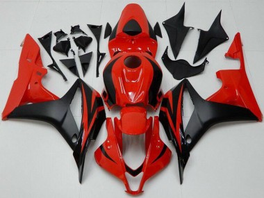 Migliori Kit Carena Moto ABS Honda CBR600RR 2007-2008 - Rosso Nero Opaco