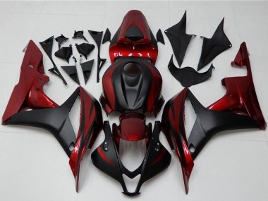 Migliori Kit Carena Moto Honda CBR600RR 2007-2008 - Rosso Nero Opaco