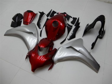 Migliori Carena Moto Honda CBR1000RR 2008-2011 - Argento Rosso Bordeaux