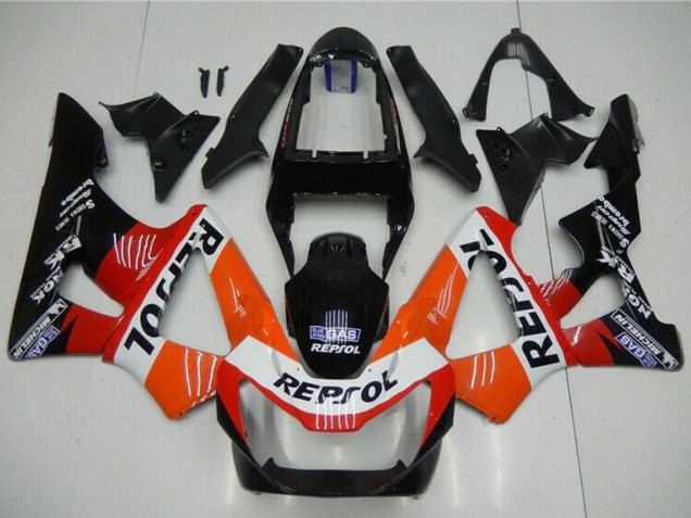 Migliori Carena Moto Honda CBR900RR 929RR 2000-2001 - Arancia Bianco Rosso Nero Lucido Repsol