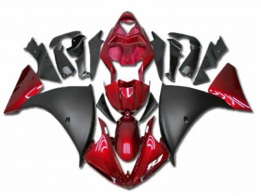 Migliori Carena Moto Yamaha YZF R1 2009-2011 - Rosso Nero Opaco