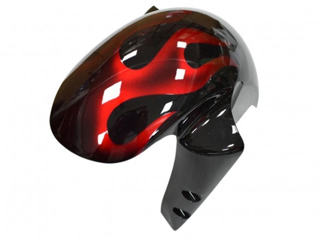 Migliori Carena Moto Yamaha YZF R6 2003-2004 - Nero Lucido Rosso Fiamma