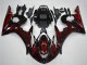 Migliori Carena Moto Yamaha YZF R6 2003-2004 - Nero Lucido Rosso Fiamma