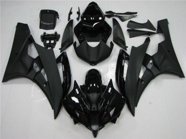 Migliori Carena Moto Yamaha YZF R6 2006-2007 - Nero Lucido Nero Opaco