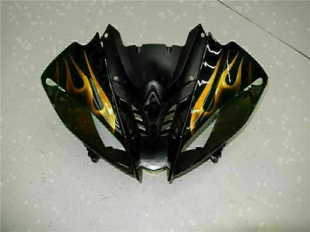 Migliori Carena Moto Yamaha YZF R6 2008-2016 - Nero Lucido Oro Fiamma