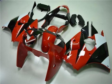 Migliori Carena Moto Kawasaki ZX6R 2000-2002 - Bianco Rosso Nero Lucido