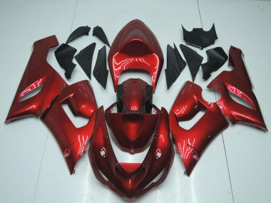 Migliori Carena Moto Kawasaki ZX6R 2005-2006 - Caramella Rosso