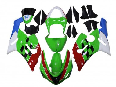 Migliori Carena Moto Kawasaki ZX6R 2005-2006 - Bianco Verde Blu Rosso Nero