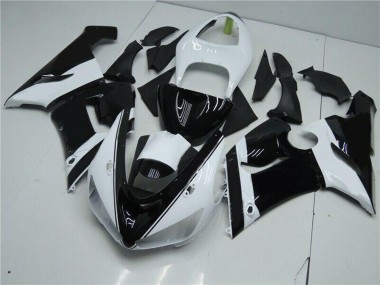 Migliori Carena Moto Kawasaki ZX6R 2005-2006 - Bianco Nero Lucido