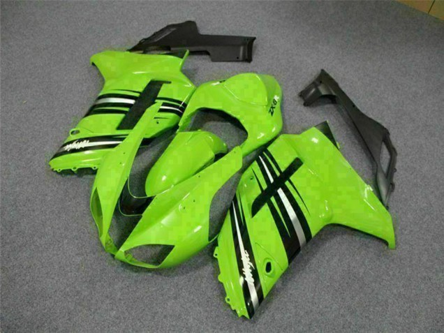 Migliori Kit Carena Moto Kawasaki ZX6R 2007-2008 - Verde Nero