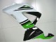 Migliori Carena Moto Kawasaki ZX6R 2013-2018 - Verde Bianco Nero Lucido