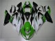 Migliori Carena Moto Kawasaki ZX6R 2013-2018 - Verde Bianco Nero Lucido
