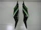 Migliori Kit Carena Moto ABS Kawasaki ZX6R 2013-2018 - Verde Nero Lucido