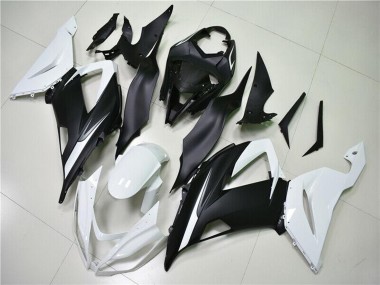 Migliori Carena ABS Kawasaki ZX6R 2013-2018 - Bianco Nero Opaco