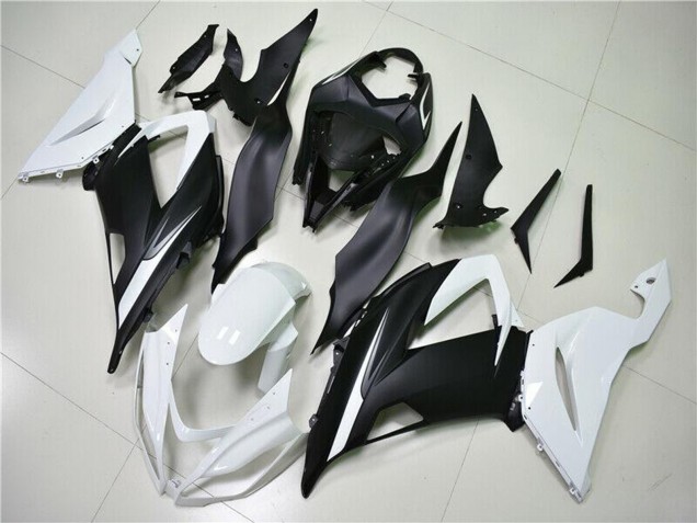 Migliori Carena ABS Kawasaki ZX6R 2013-2018 - Bianco Nero Opaco