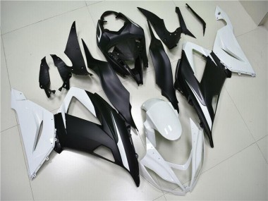Migliori Carena ABS Kawasaki ZX6R 2013-2018 - Bianco Nero Opaco