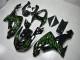 Migliori Carena Moto Kawasaki ZX10R 2006-2007 - Nero Lucido Verde Fiamma