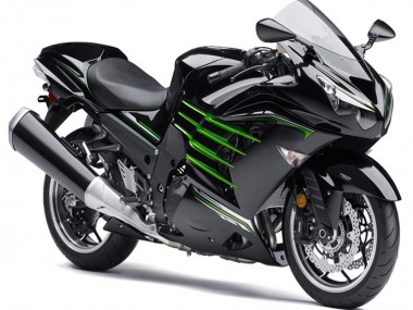Migliori Carena Moto Kawasaki ZX14R ZZR1400 2012-2024 - Nero Lucido Nero Opaco Verde