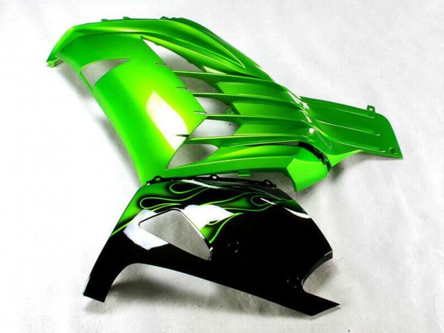 Migliori Carena Moto Kawasaki ZX14R ZZR1400 2012-2024 - Verde Nero Lucido