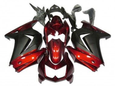 Migliori Carena Moto Kawasaki EX250 2008-2012 - Rosso Nero Opaco