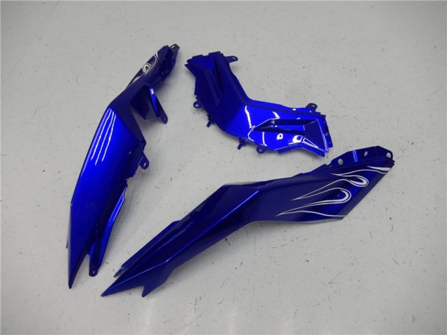 Migliori Carene Moto Kawasaki Ninja 300 EX300R 2013-2017 - Blu Nero Bianco Fiamma